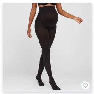 Assets by Spank Maternity Tights Black Opaque Stripe